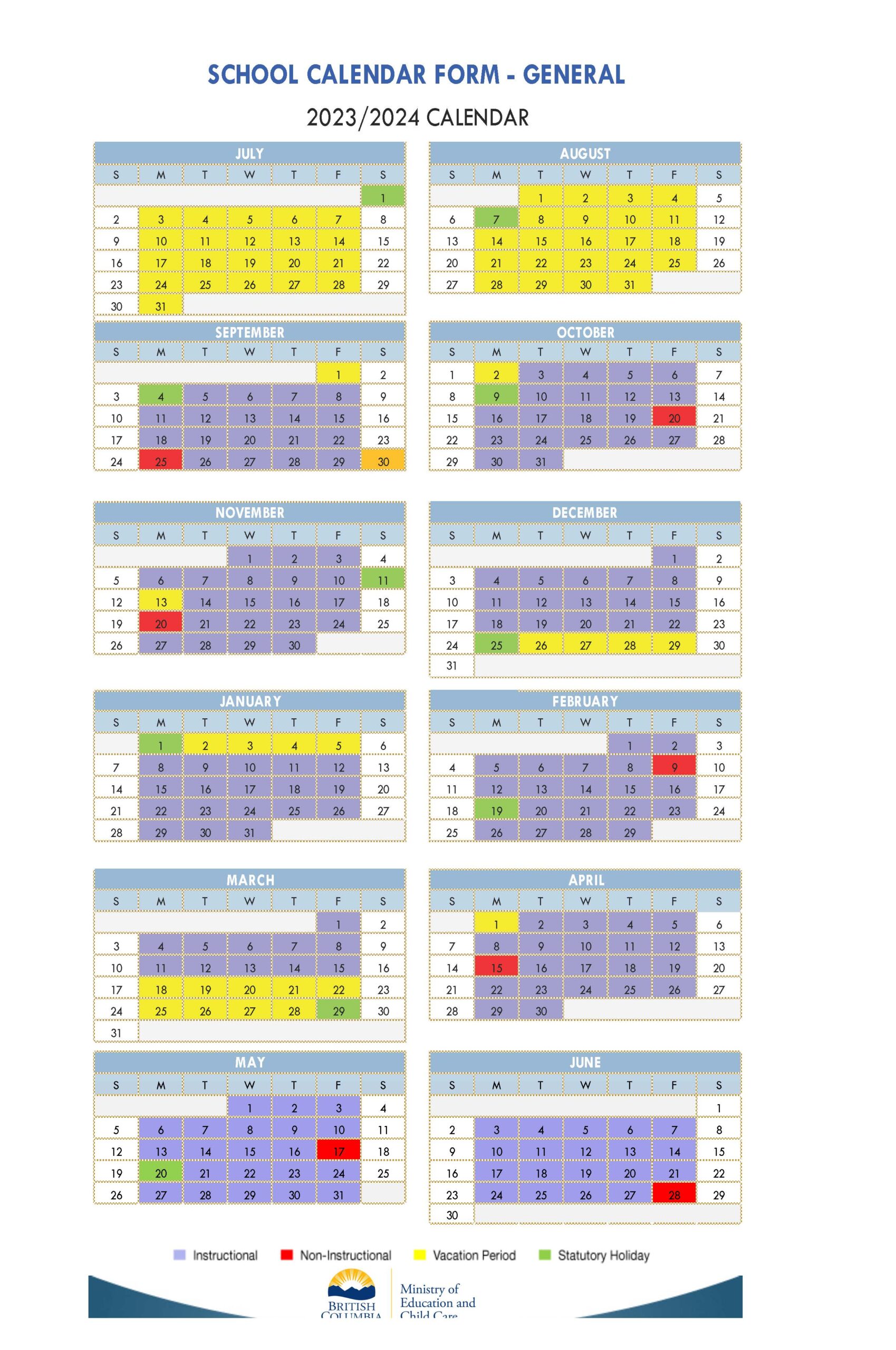 Proposed 2023-2024 School Calendar | School District 46