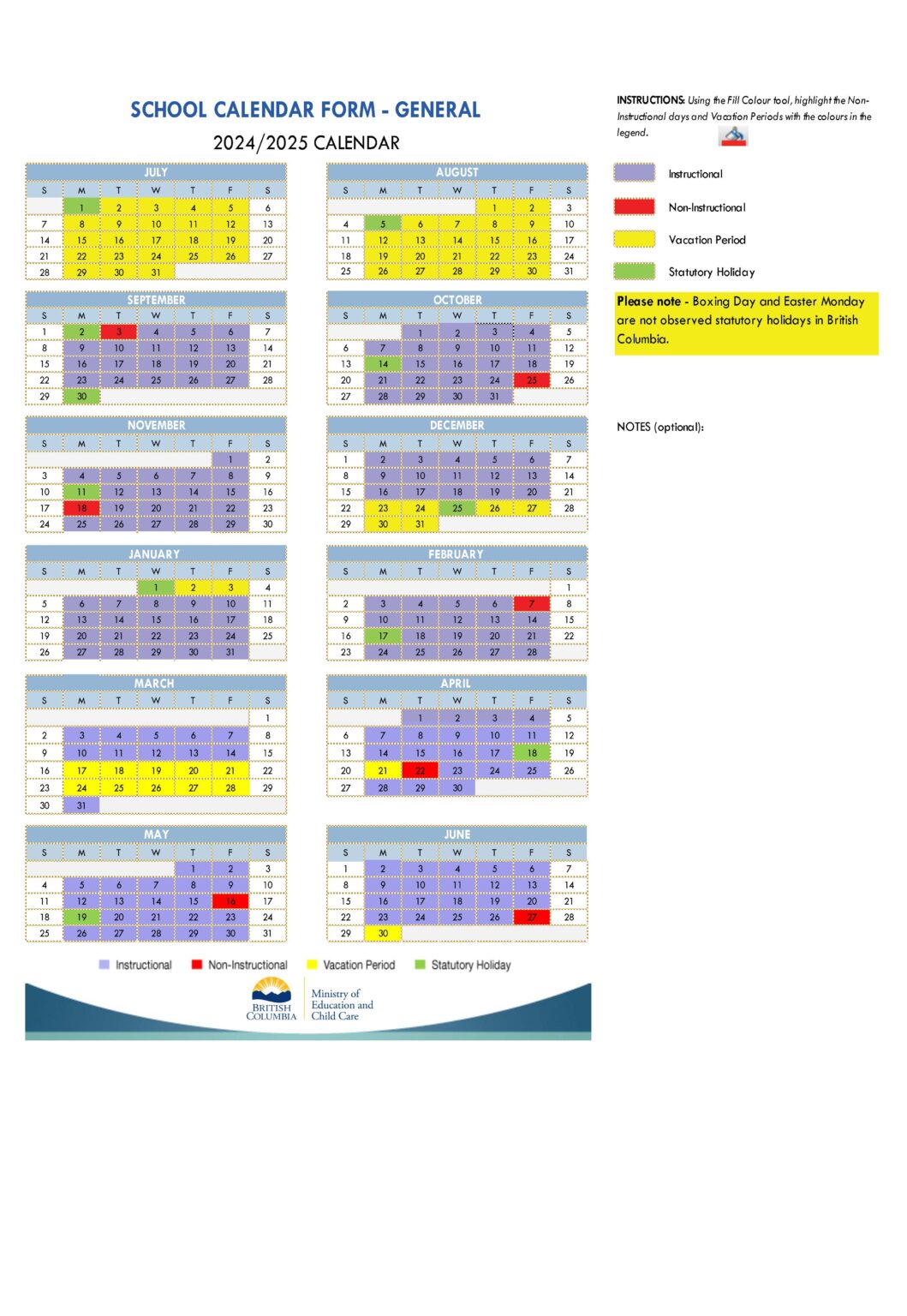 Proposed 2425 School Calendar School District 46